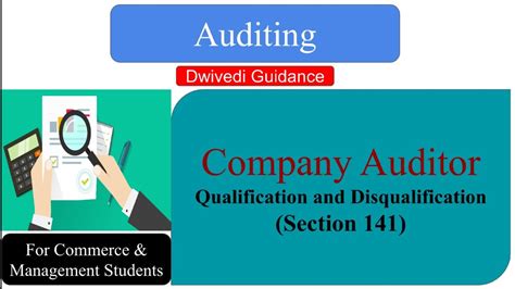 Company Auditor Section Qualification And Disqualification