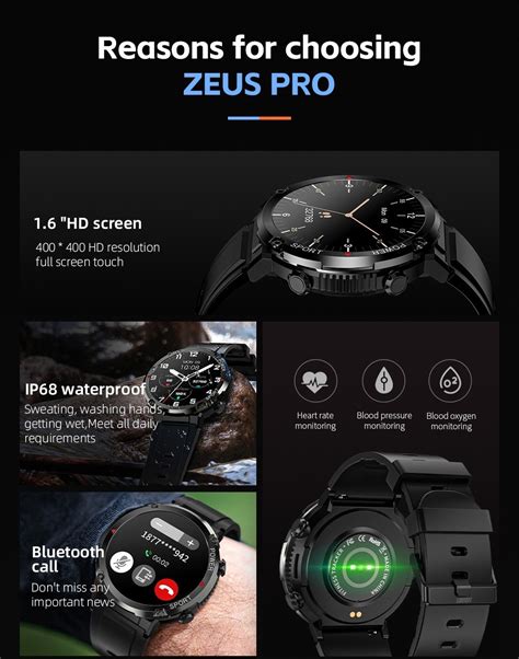 LOKMAT ZEUS PRO Bluetooth Calling Watch Black