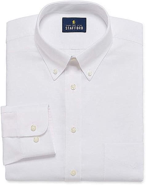 Stafford Regular Travel Oxford Mens Button Down Collar Long Sleeve