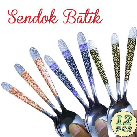 Sendok Makan Dan Garpu Makan Mawar Batik Sendok Stainless Steel Motif