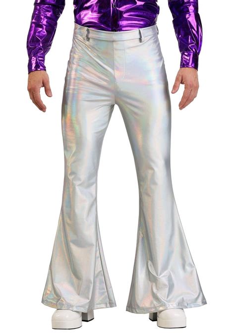 Fun Costumes Holographic Disco Pants For Men In