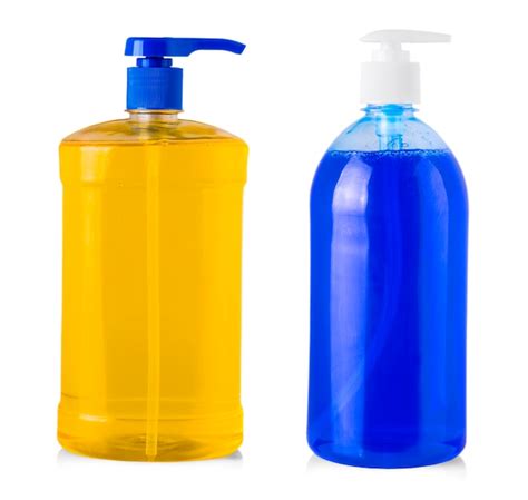 Bouteille En Plastique Bleue Avec D Tergent Lessive Liquide Agent De