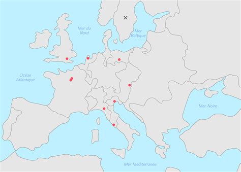 Compl Ter La Carte De L Europe Au D But Du Xviiie Si Cle E