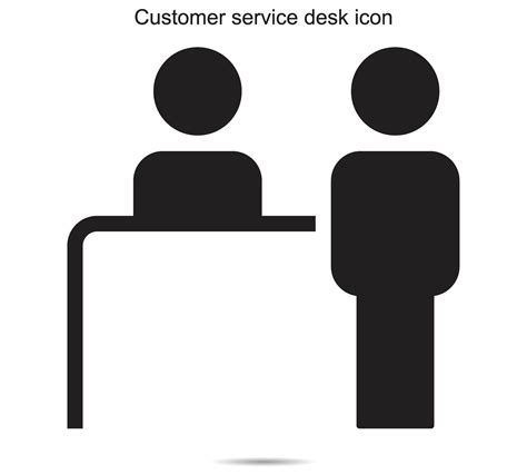 Customer Service Desk Icon Vector Illustration Vector Art At