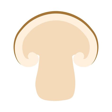 Champignon Mushroom Slice Icon Vector Illustration 21835604 Vector Art