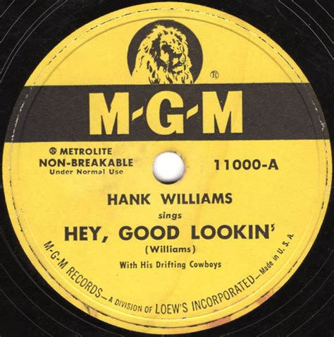 Hank Williams Hey Good Lookin Vinyl Rpm Discogs