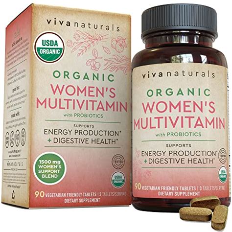 Organic Multivitamins For Women With Probiotics 90 Tablets Women