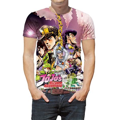 Camisa Camiseta de Anime Jojo Bizarre Adventure Mangá Unissex Shopee