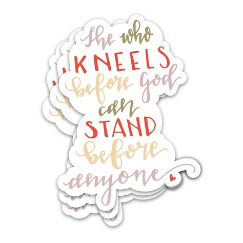 Zurram Pcs Christian Faith Sticker Vinyl Waterproof She Who Kneels