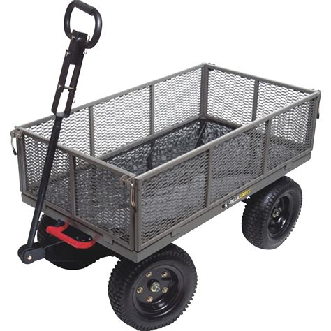 Gorilla Carts Heavy Duty Multi Use Steel Garden Cart — 1200 Lb 5 Cu