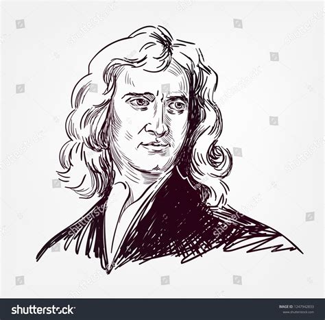 Isaac Newton vector sketch style portrait vector#Newton#Isaac#portrait ...