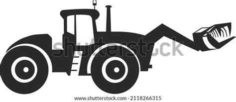 Excavator Claw Agricultural Work Black Flat Stock Vector Royalty Free