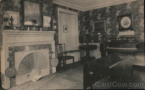 The Parlor Wadsworth Longfellow House Portland Me Postcard