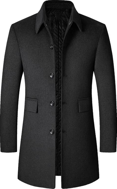 JIMENEZ Wool Coat Men Wool Waist Coats For Men uk Wool Coat Men Trench ...