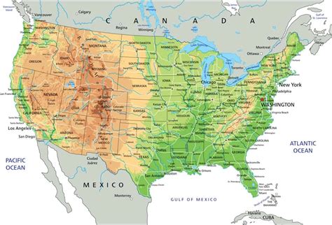 ᐈ Mapas de Estados Unidos de America (USA o EE.UU) - para descargar