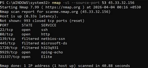 nmap ss syn scan explained  real output beginner guide