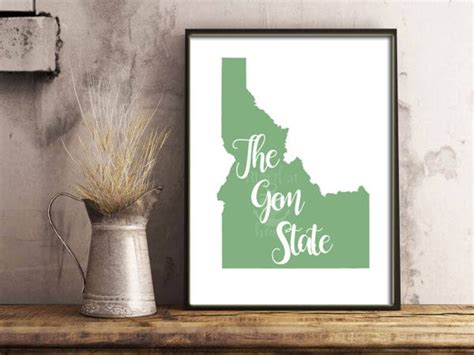 Idaho State Nickname the Gem State INSTANT DIGITAL - Etsy