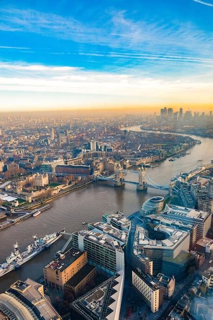 Premium Photo | Aerial view of the Tower Bridge in London