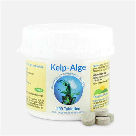 200 Tabletten Kelp 150 µg Jod Essential Foods