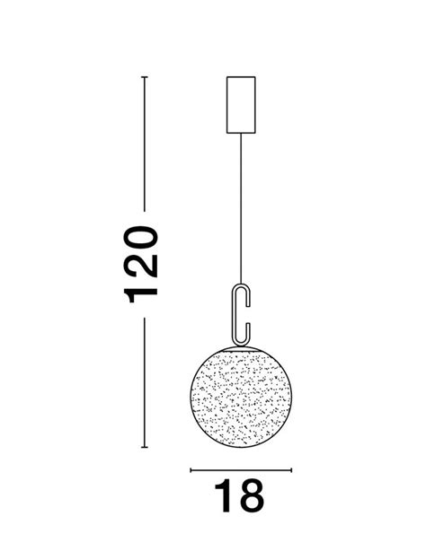 Nova Luce Suspension Hook Satin Gold Metal Acid White Glass