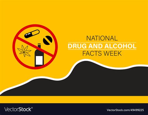 National Drug And Alcohol Facts Week Template Vector Image