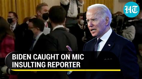 What A Son Of A B Biden Caught On Hot Mic Insulting A Journalist Watch Hindustan Times
