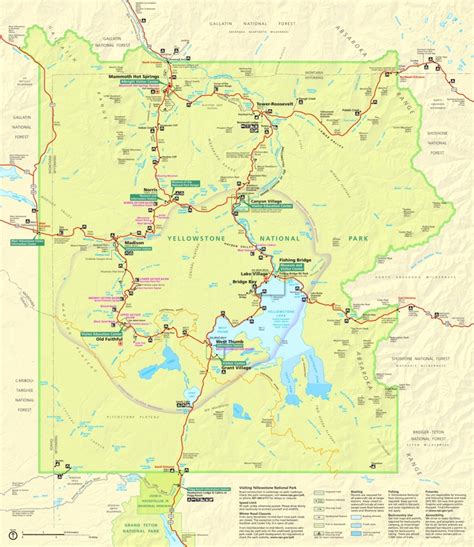 Yellowstone camping map - Ontheworldmap.com