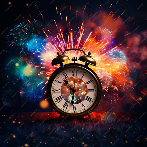 Premium AI Image | New Year Celebration Clock For Countdown ai generated