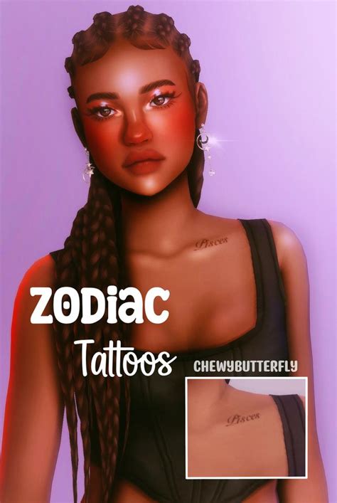 Chewybutterfly Patreon Sims Hair Sims Tattoos Sims Body Mods