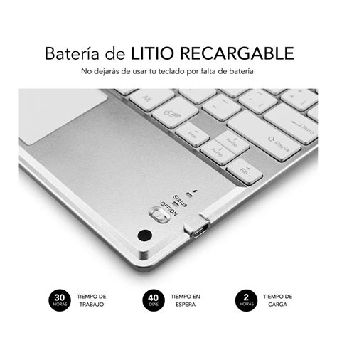 Teclado Bluetooth Subblim Smart Backlit Silver