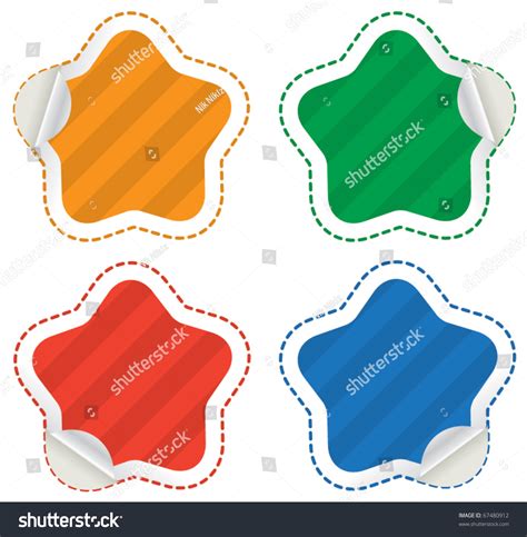 Colorful Vector Promotional Sticker Set - 67480912 : Shutterstock