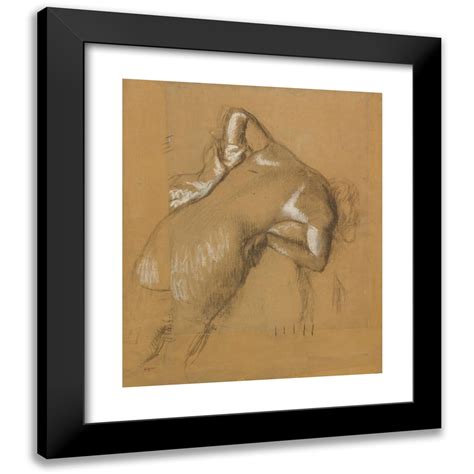 Edgar Degas 15x17 Black Modern Framed Museum Art Print Titled Naked