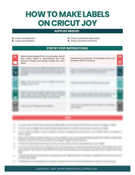 Printable Cheat Sheets For Cricut Joy Beginners Guide Pdf Etsy Australia