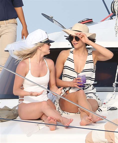 Julianne Hough And Nina Dobrev In Bikini At Yacht 25 GotCeleb