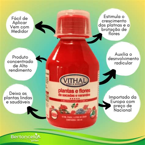 Fertilizante Vithal Plantas E Flores De Sacadas E Varandas 100ml 1