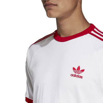 Adidas Originals 3 Stripes Tee White Power Red