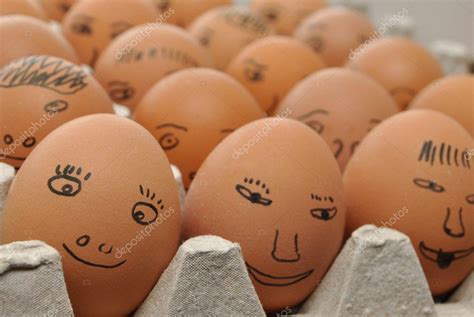 Eggs With Faces — Stock Photo © Kilukilu 5227159