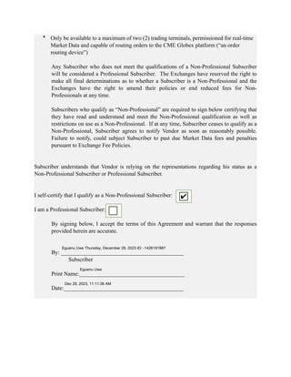 Market Data Agreement For Ninja Trader Platform Pdf