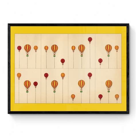 Hot Air Balloon Print Etsy Uk