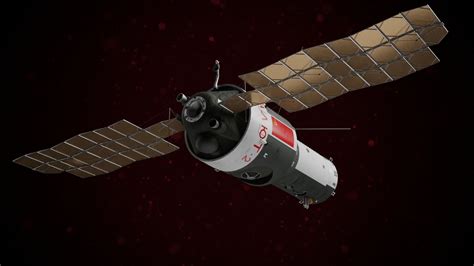 Almaz Military Salyut Space Station 3D model | CGTrader