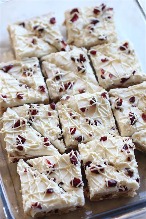 White Chocolate Cranberry Blondies Life In The Green House