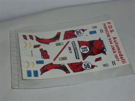 1:43 decals for Porsche 934 Turbo Gr.4 JMS Le Mans 1977 #56 Bousquet ...