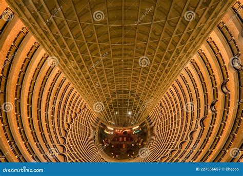 The Atrium From Above Of Shanghai Grand Hyatt Hotel China Editorial