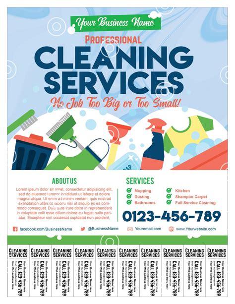 EDITABLE Cleaning Services Flyers Template PRINTABLE | Etsy