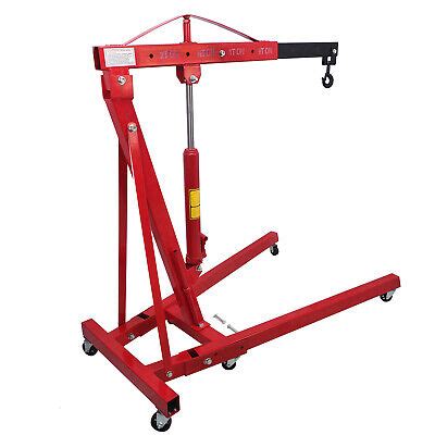 2 Ton Red Color 4400LB Engine Motor Hoist Cherry Picker Shop Crane Lift