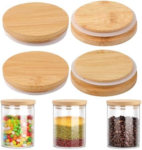 Amazon Wooden Mason Jar Lids 8 Pcs Bamboo Wooden Storage Lids