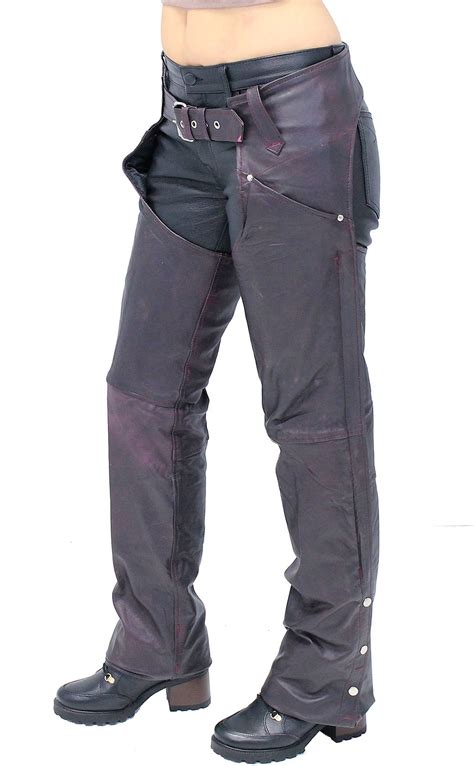 Purple Leather Chaps In Vintage Lambskin Ca717417pp Jamin Leather®