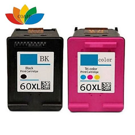 2 pack Compatible HP 60XL ink cartridges for Deskjet D2500 F4200 D2566 D2568 Printer-in Ink ...