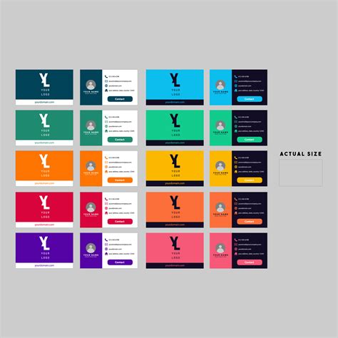 COlorful Business Card Set with Borders 963053 Vector Art at Vecteezy