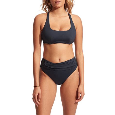 Navy DD Scoop Neck Halter Bikini Top BrandAlley